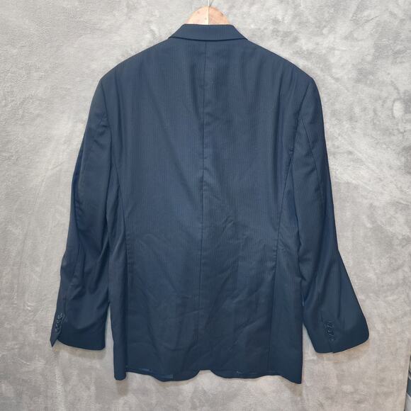 John Varvatos Men's 42L Wool Navy Jacket Made in Portugal RN 90736 - Picture 2 of 12